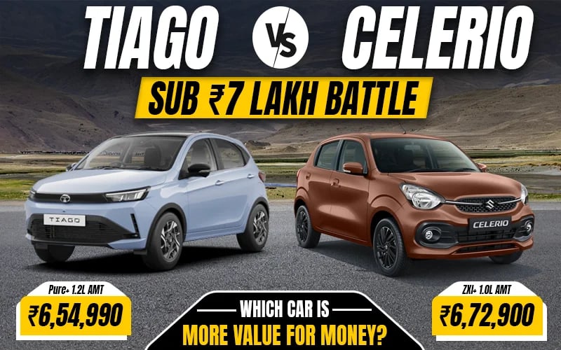 Tata Tiago Pure Plus vs Maruti Celerio ZXI Plus | Budget Automatic Car Comparison!