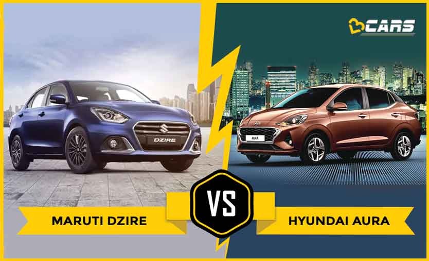 Maruti Suzuki Dzire Petrol Vs Hyundai Aura Petrol Price Specs Features Comparison