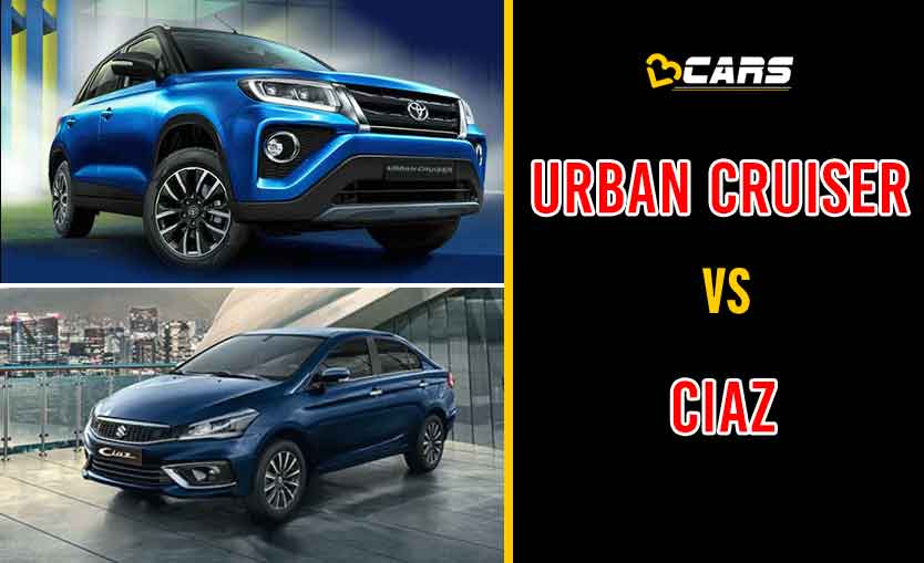 2020 toyota urban cruiser vs maruti suzuki ciaz price specs features mileage comparison 2020 toyota urban cruiser vs maruti