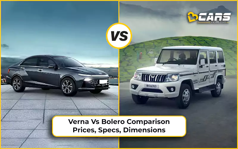 Verna Vs Bolero Comparison | Prices, Specs & Dimensions