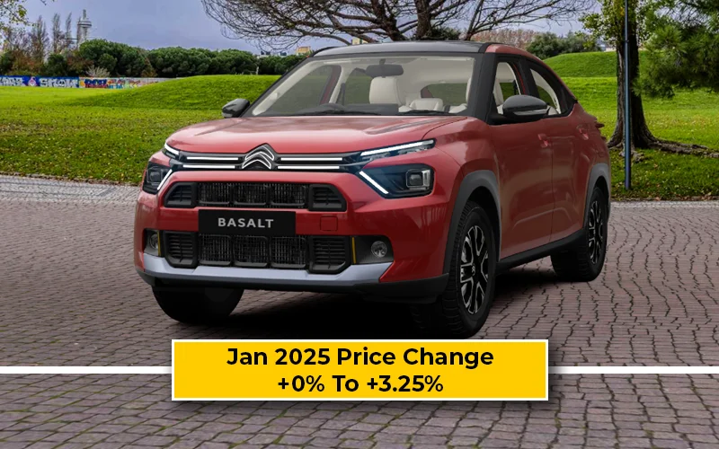 Citroen Basalt 2025 Price Change — Hiked By Up To 26k