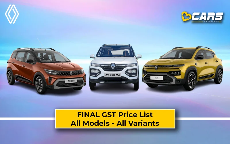Confirmed Renault Cars & SUVs GST Price Cuts — All Models & Variants