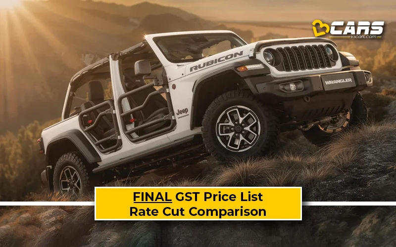 Final Jeep Wrangler Price List After GST Rate Cut (Confirmed)