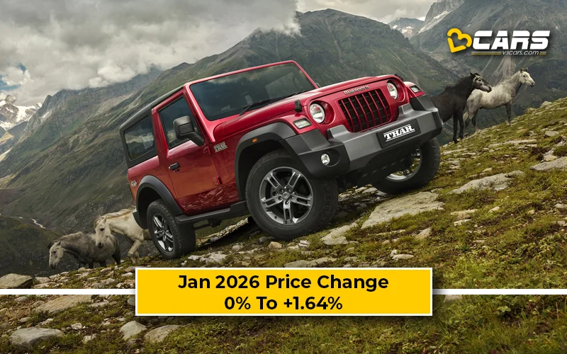 Exclusive: Mahindra Thar 2026 Jan Price Change — Hiked Up To 20k