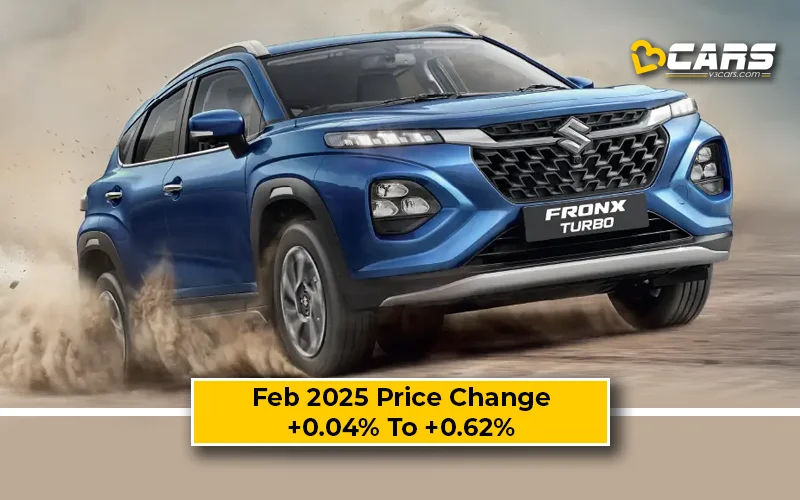 Maruti Fronx 2025 Price Change — Hiked By Up To 5.5k