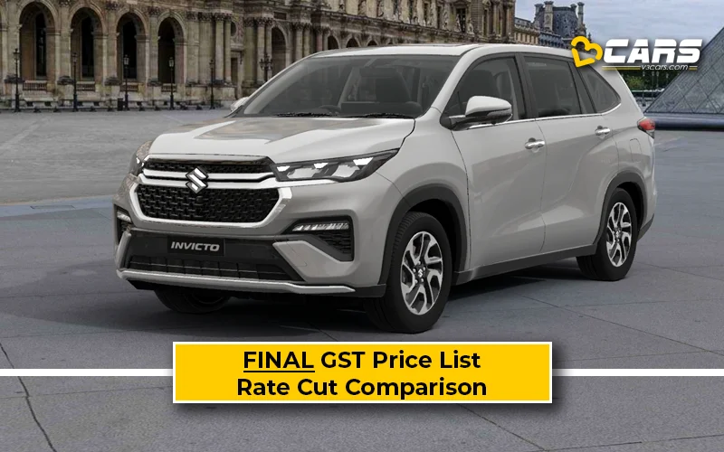 Final Maruti InvictoPrice List After GST Rate Cut (Confirmed)