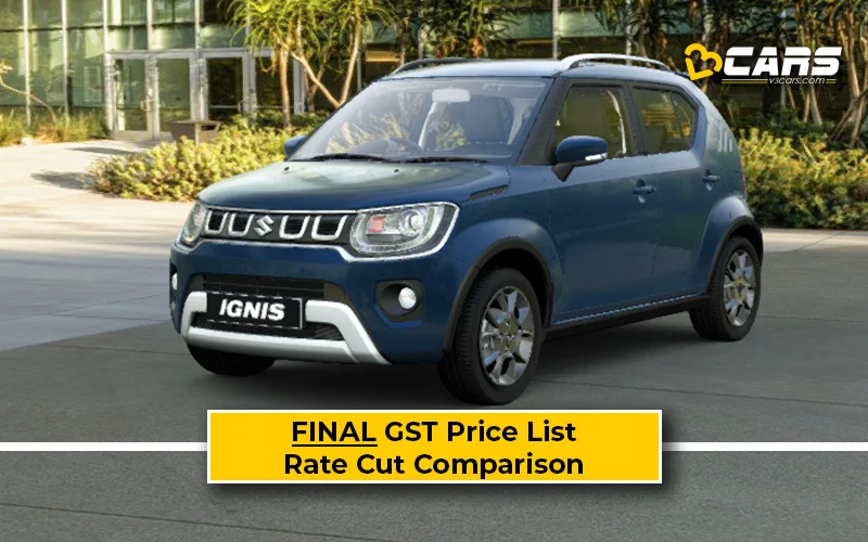 Final Maruti Ignis Price List After GST Rate Cut (Confirmed)