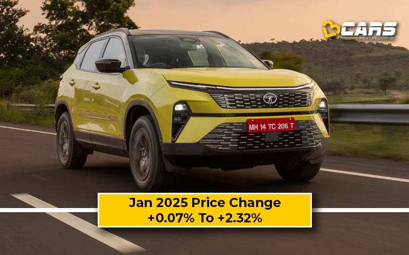 January 2025 Tata Harrier Price Change — Hiked By Up To 36k