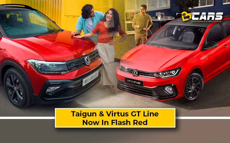 2025 Taigun And Virtus GT Line Get New Bright Red Colour Option