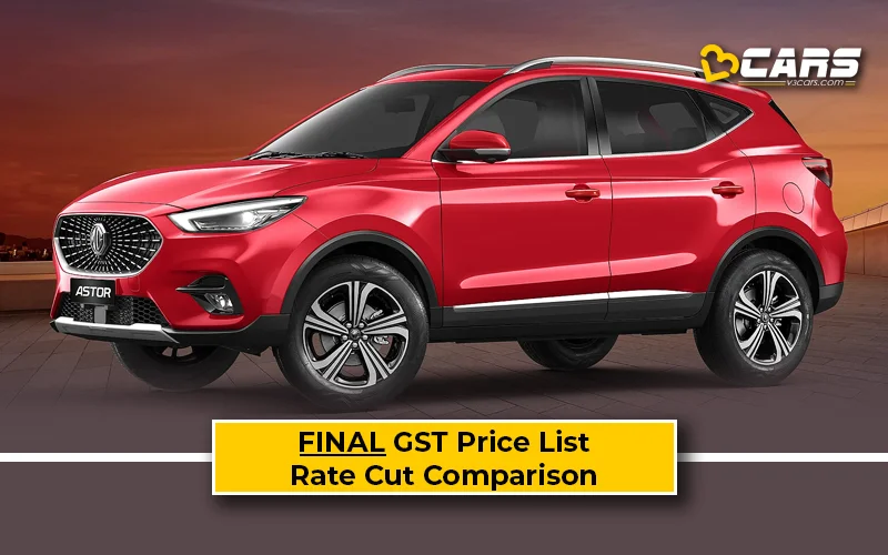 Final MG Astor Price List After GST Rate Cut (Confirmed)