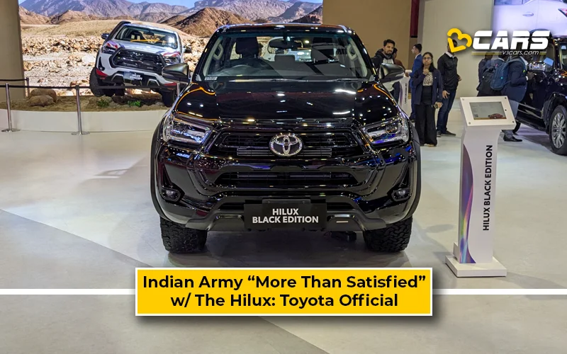 Indian Army “More Than Satisfied” With The Fleet Of Toyota Hilux 4WD