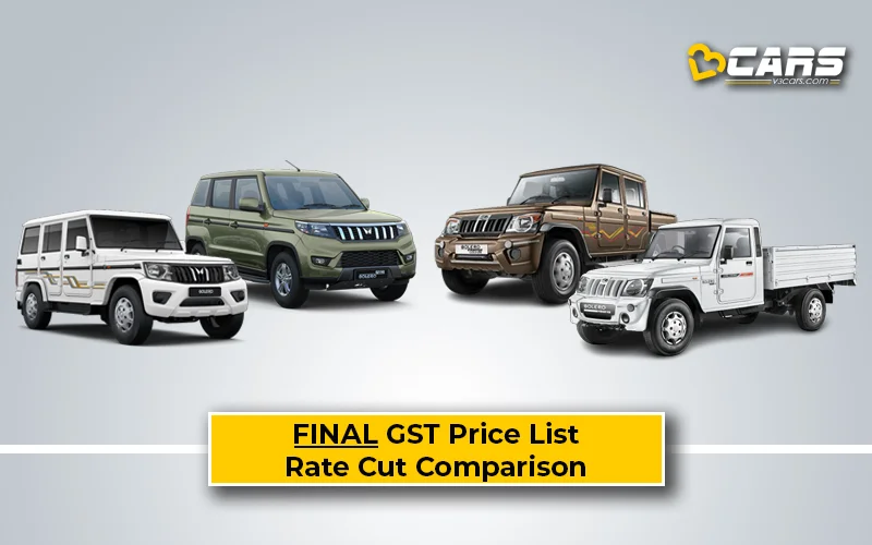 Final Mahindra Bolero, Neo, Pickup, Camper Price After GST Rate Cut