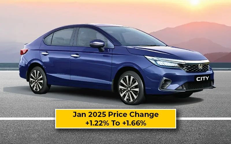 January 2025 Honda City Price Change — Hiked By Up To 20k