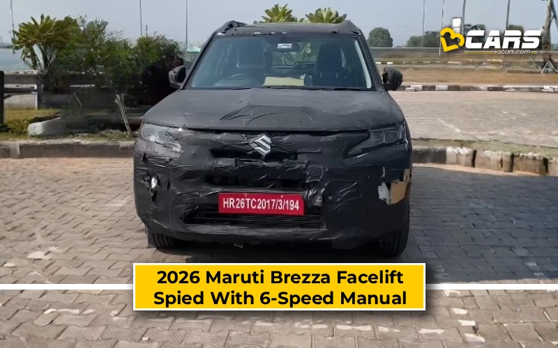2026 Maruti Brezza Facelift Spied With 6-Speed Manual