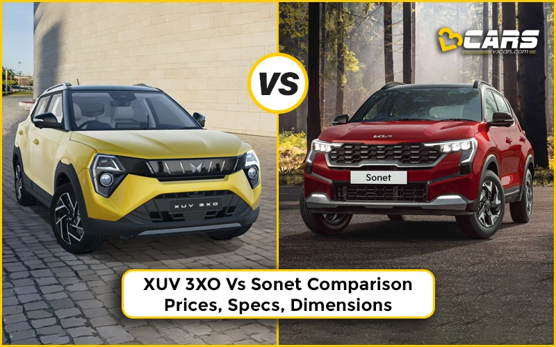 XUV 3XO Vs Sonet Comparison | Prices, Specs & Dimensions