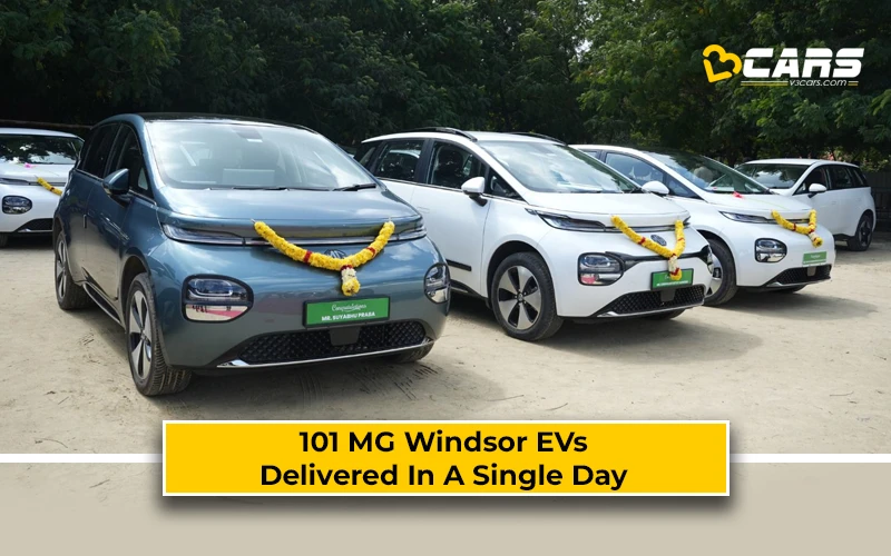 101 MG Windsor EVs Delivered In Chennai In A Single Day