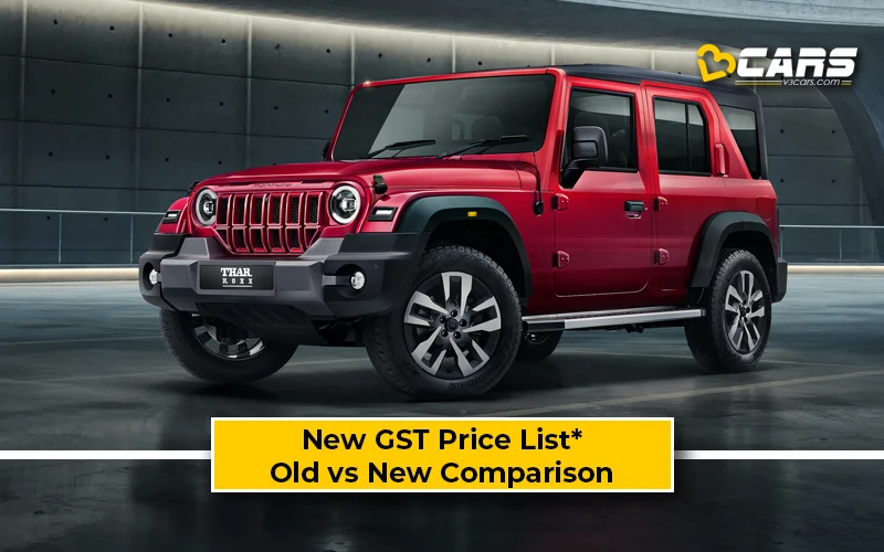 Mahindra Thar Roxx — New GST Rate List