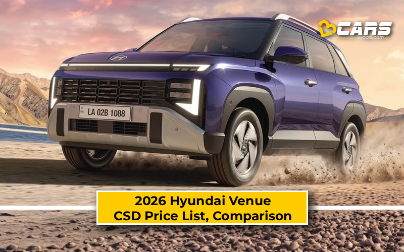 2026 Hyundai Venue CSD Price List, Comparison
