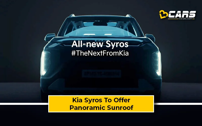 Kia Syros Teased Again; Panoramic Sunroof Confirmed