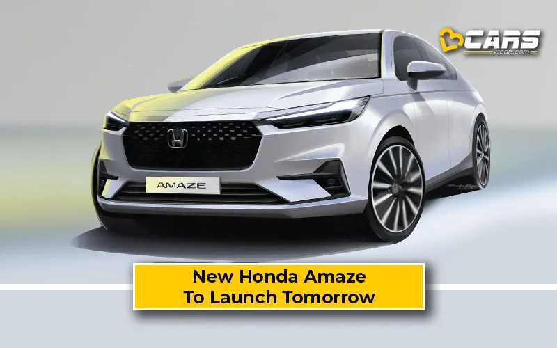 Honda To Launch New Amaze 2024 Tomorrow