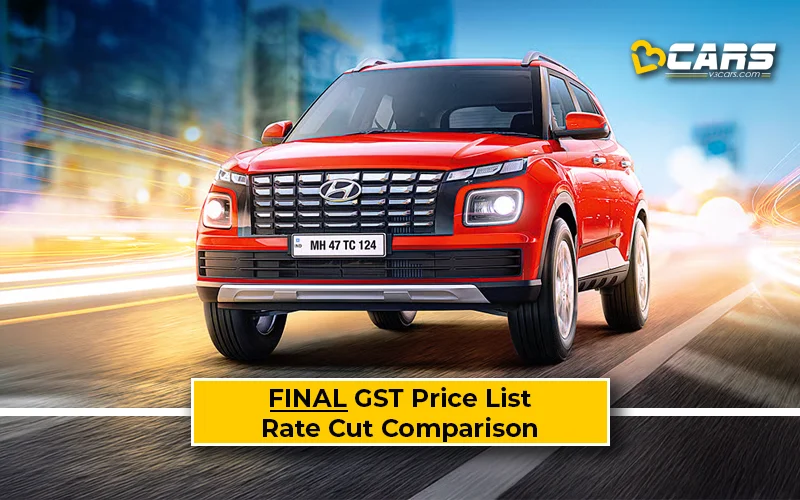 Final Hyundai Venue & NLine Price List After GST Rate Cut (Confirmed)