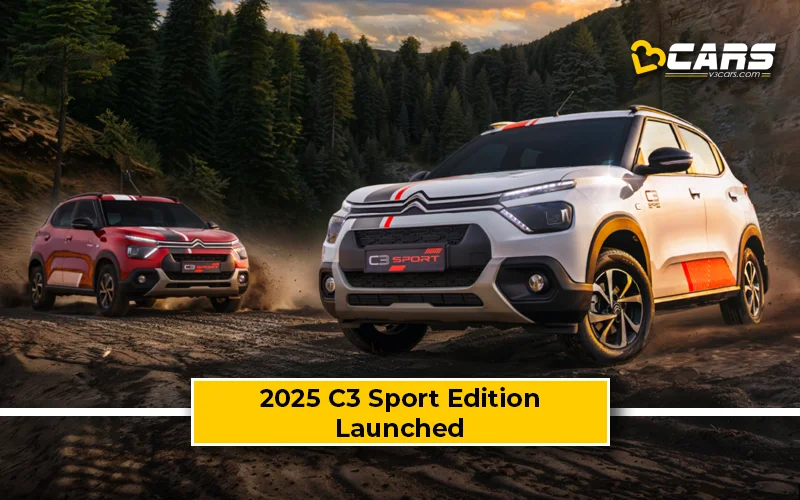 2025 Citroen C3 Sport Edition Launched At Rs. 6.44 Lakh