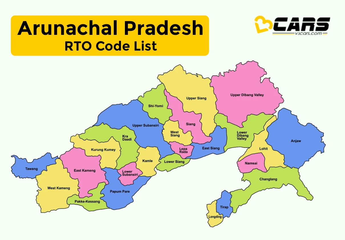 Arunachal Pradesh RTO Codes List