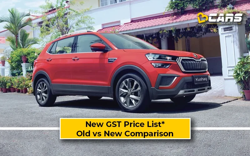 Skoda Kushaq — New GST Rate List (Tentative; Sep 22)