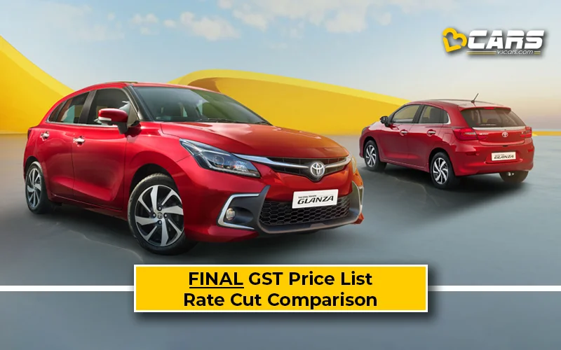 Final Toyota Glanza Price List After GST Rate Cut (Confirmed)