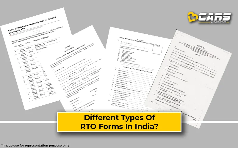 Different Types Of RTO Forms In India