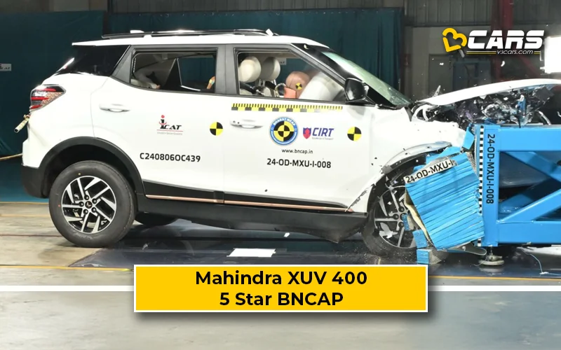 Mahindra XUV 400 Achieves 5-Star BNCAP Crash Test Rating