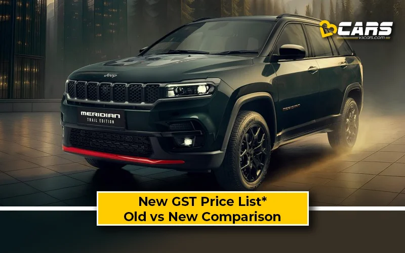 Jeep Meridian— New GST Rate List (Tentative; Sep 22)