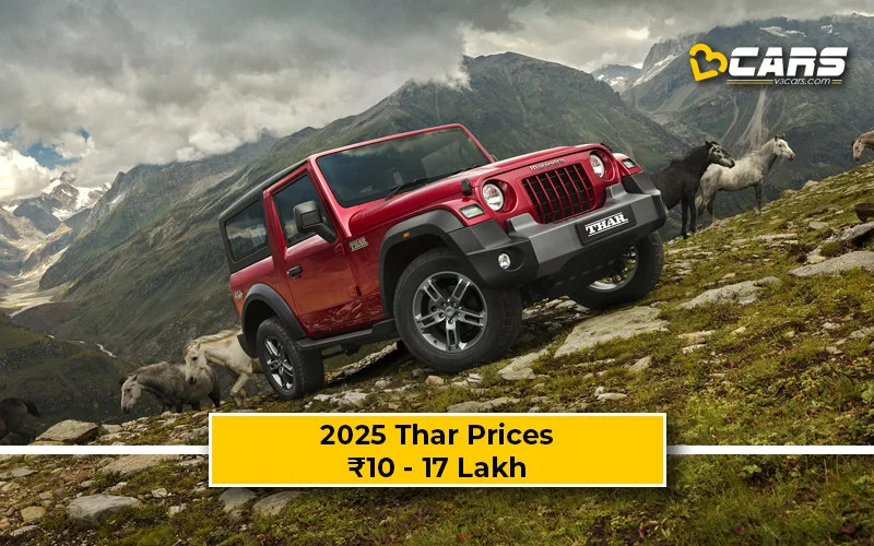 New Mahindra Thar 2025 Launched At 9.99 Lakh