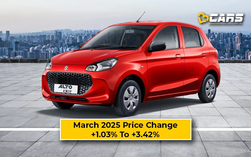 March 2025: Maruti Alto K10 2025 Price Change — Hiked By Up To 16k