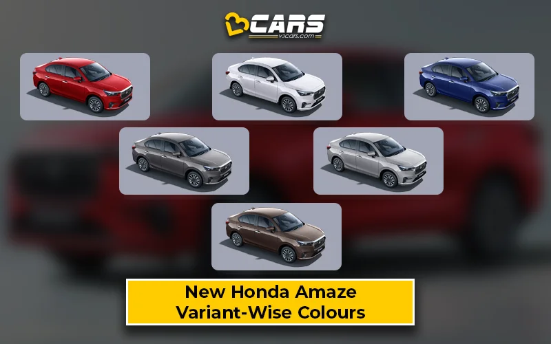 2025 Honda Amaze – All Exterior Colour Options (Variant-Wise)