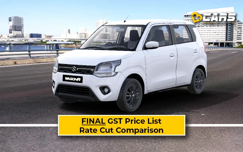 Final Maruti WagonR Price List After GST Rate Cut (Confirmed)