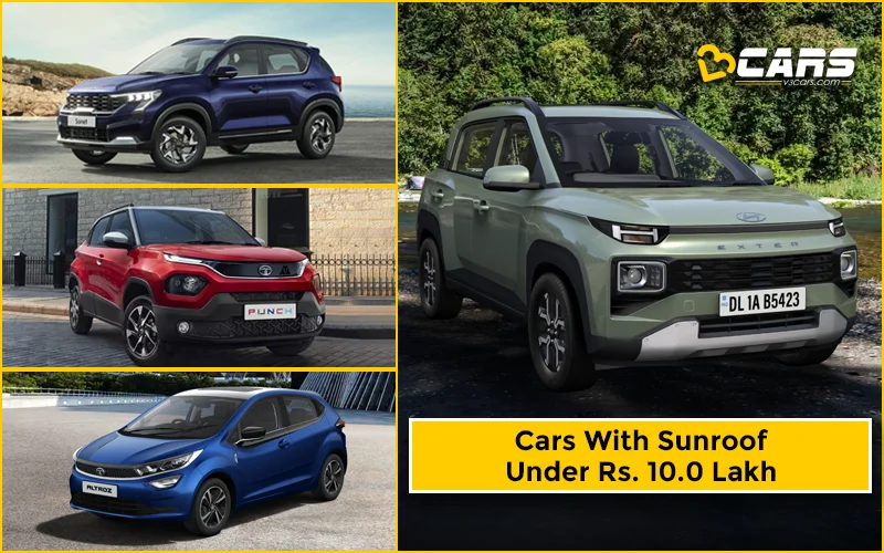 Cars With Sunroof Under Rs. 10 Lakh