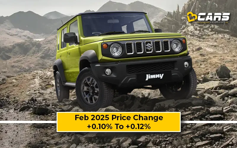 Maruti Jimny 2025 Price Change — Hiked By Up To 1.5k