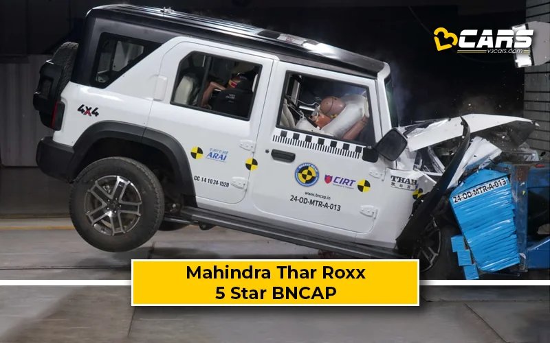 Mahindra Thar Roxx Scores 5 Stars In BNCAP Crash Tests