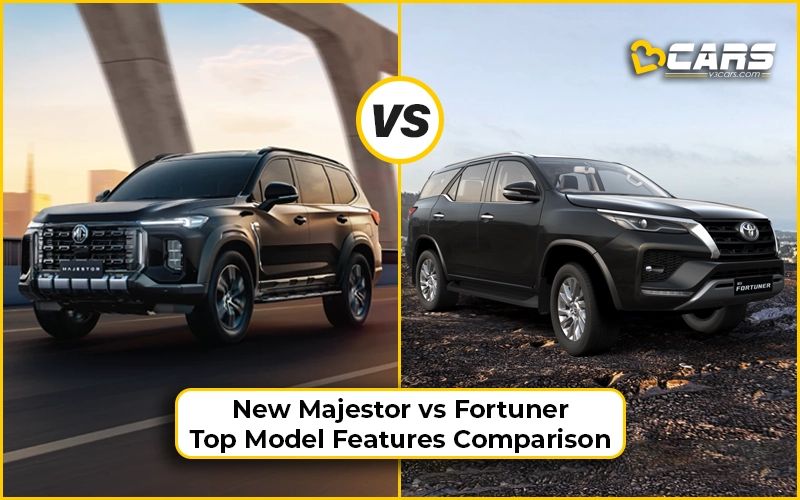 MG Majestor Vs Toyota Fortuner Top Model Features Compared