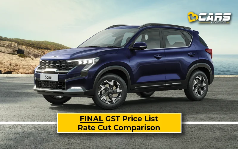 Final Kia Sonet Price List After GST Rate Cut (Confirmed)