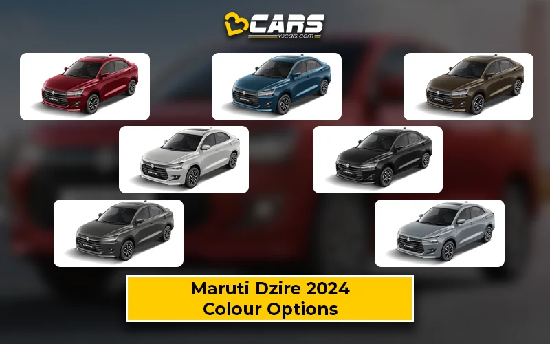 2024 Maruti Dzire – All Exterior Colour Options (Variant-wise)