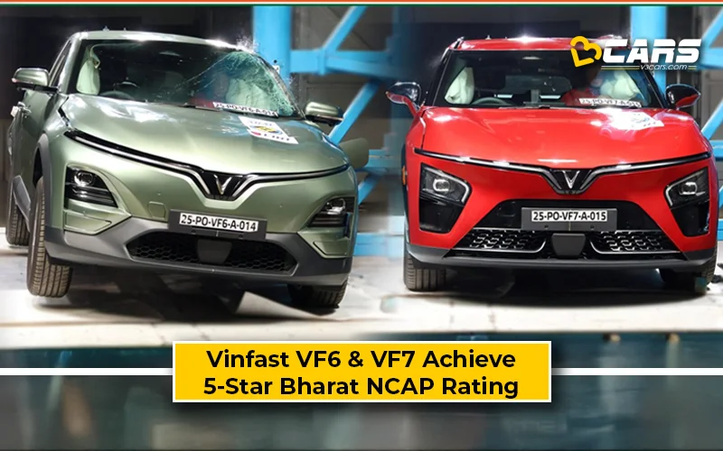 Vinfast VF6, VF7 Score 5-Star Bharat NCAP Safety Rating