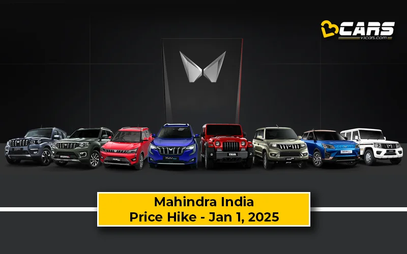 Mahindra India Price Increase From Jan 1, 2025