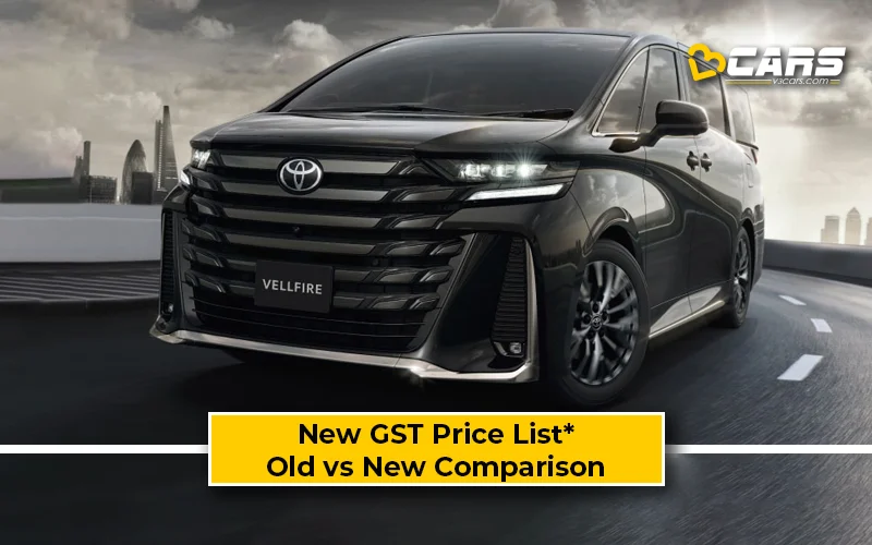 Toyota Vellfire — New GST Rate List