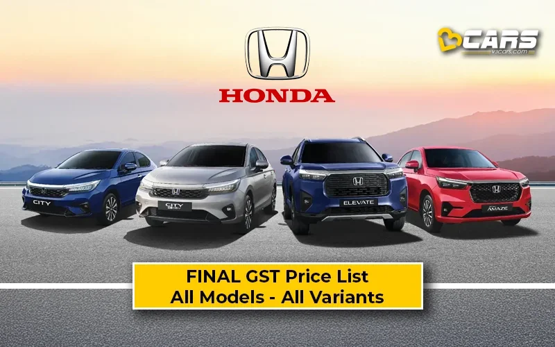 Confirmed Honda Cars GST Price Cuts — All Models & Variants