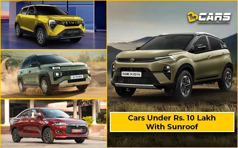 Top Affordable Cars With Sunroof Under Rs. 10.0 Lakh