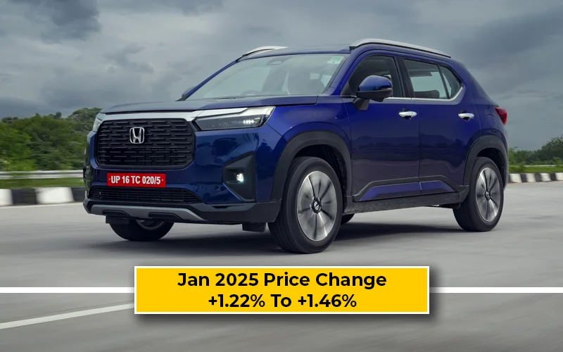 January 2025 Honda Elevate Price Change — Hiked By Up To 20k