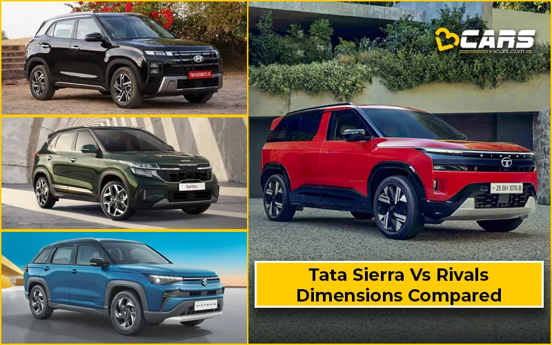 2026 Tata Sierra Dimensions Compared With Rivals