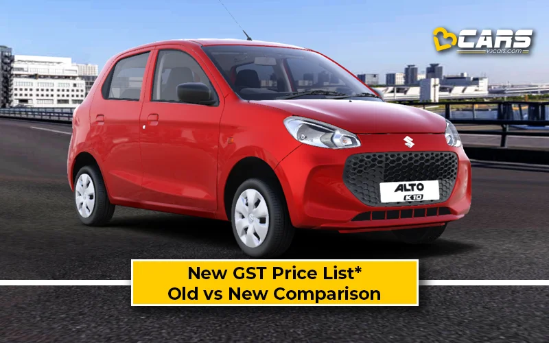 Maruti Alto — New GST Rate List